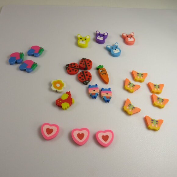 Easter Egg Filler: Small Erasers (24 items) Bunnies, Eggs, Carrots - Picture 2 of 8